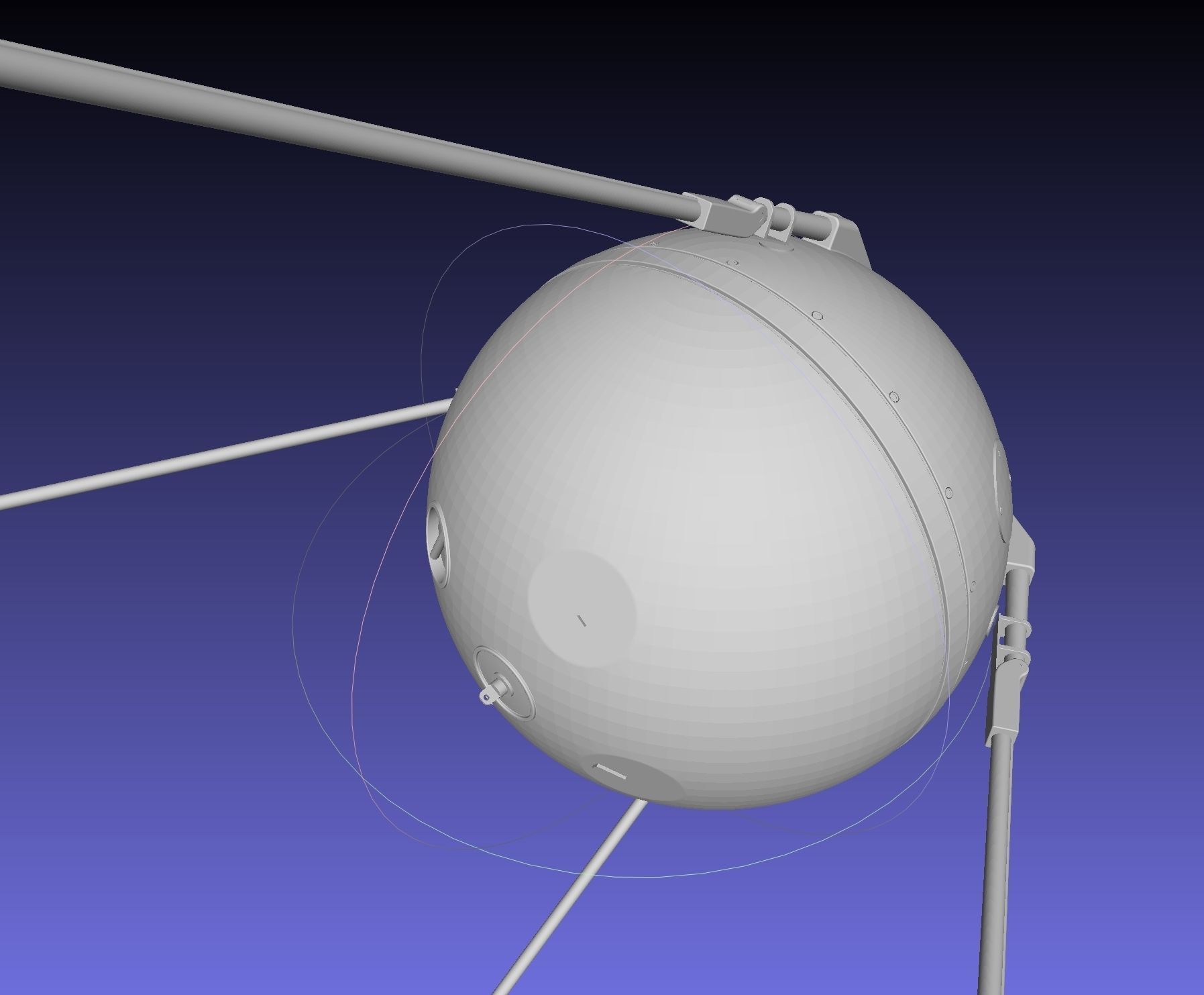 Sputnik Satellite 3D-Printable Detailed Scale Model 3D print model_15