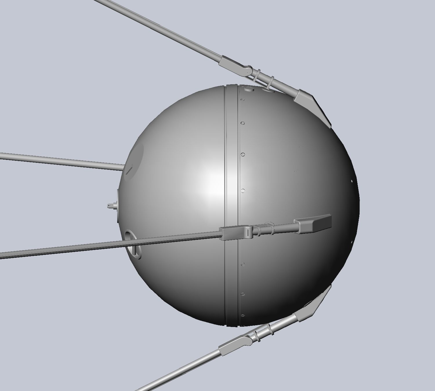 Sputnik Satellite 3D-Printable Detailed Scale Model 3D print model_21