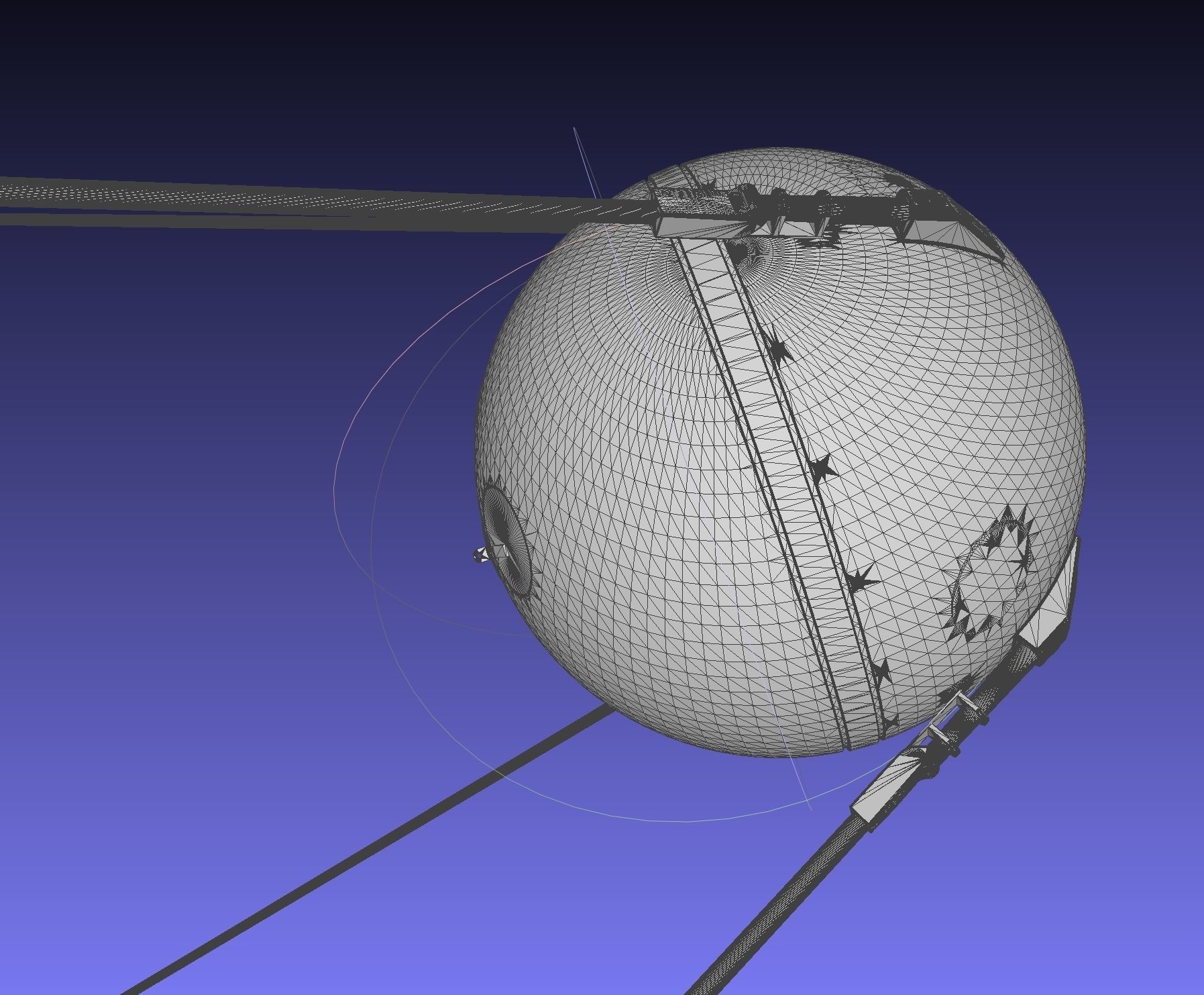 Sputnik Satellite 3D-Printable Detailed Scale Model 3D print model_2