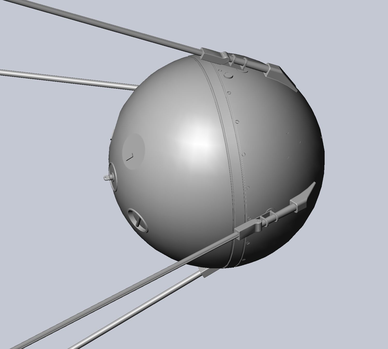 Sputnik Satellite 3D-Printable Detailed Scale Model 3D print model_23