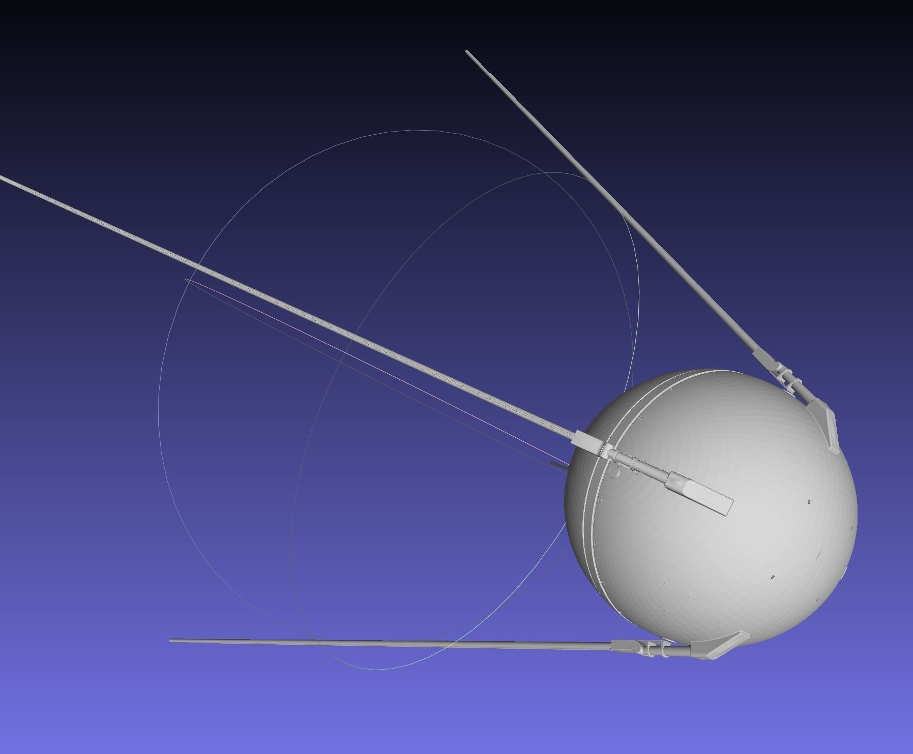 Sputnik Satellite 3D-Printable Detailed Scale Model 3D print model_17