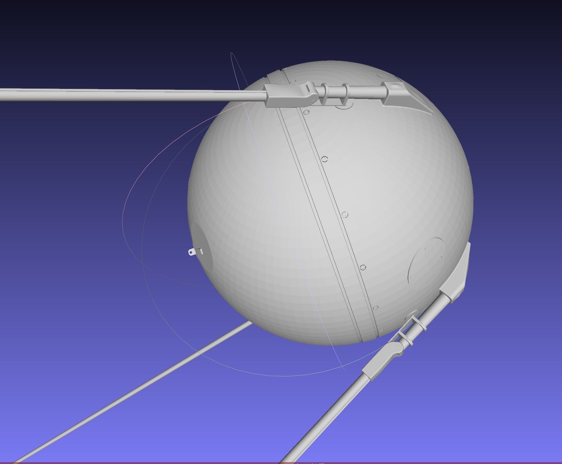 Sputnik Satellite 3D-Printable Detailed Scale Model 3D print model_18