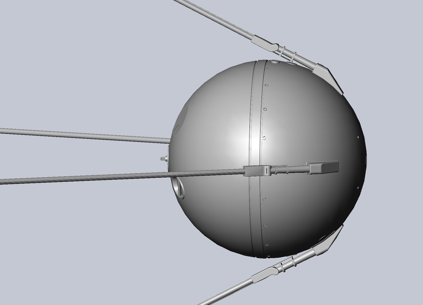 Sputnik Satellite 3D-Printable Detailed Scale Model 3D print model_4