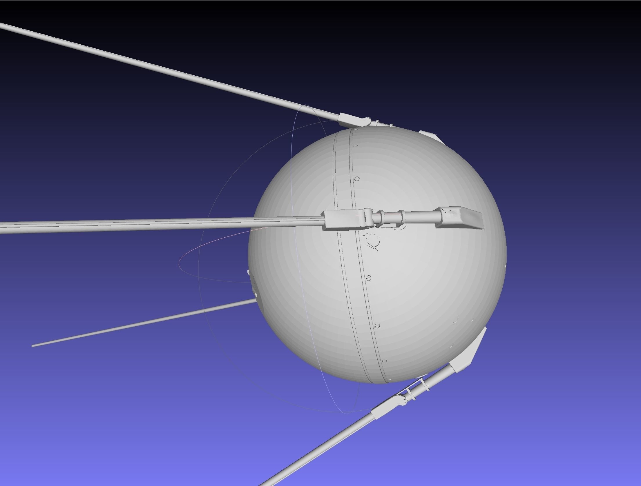 Sputnik Satellite 3D-Printable Detailed Scale Model 3D print model_5