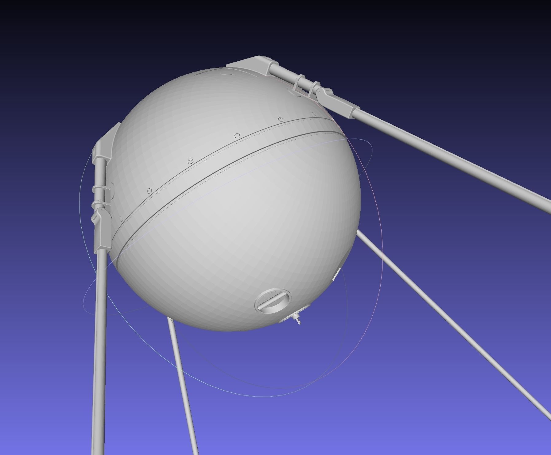 Sputnik Satellite 3D-Printable Detailed Scale Model 3D print model_16