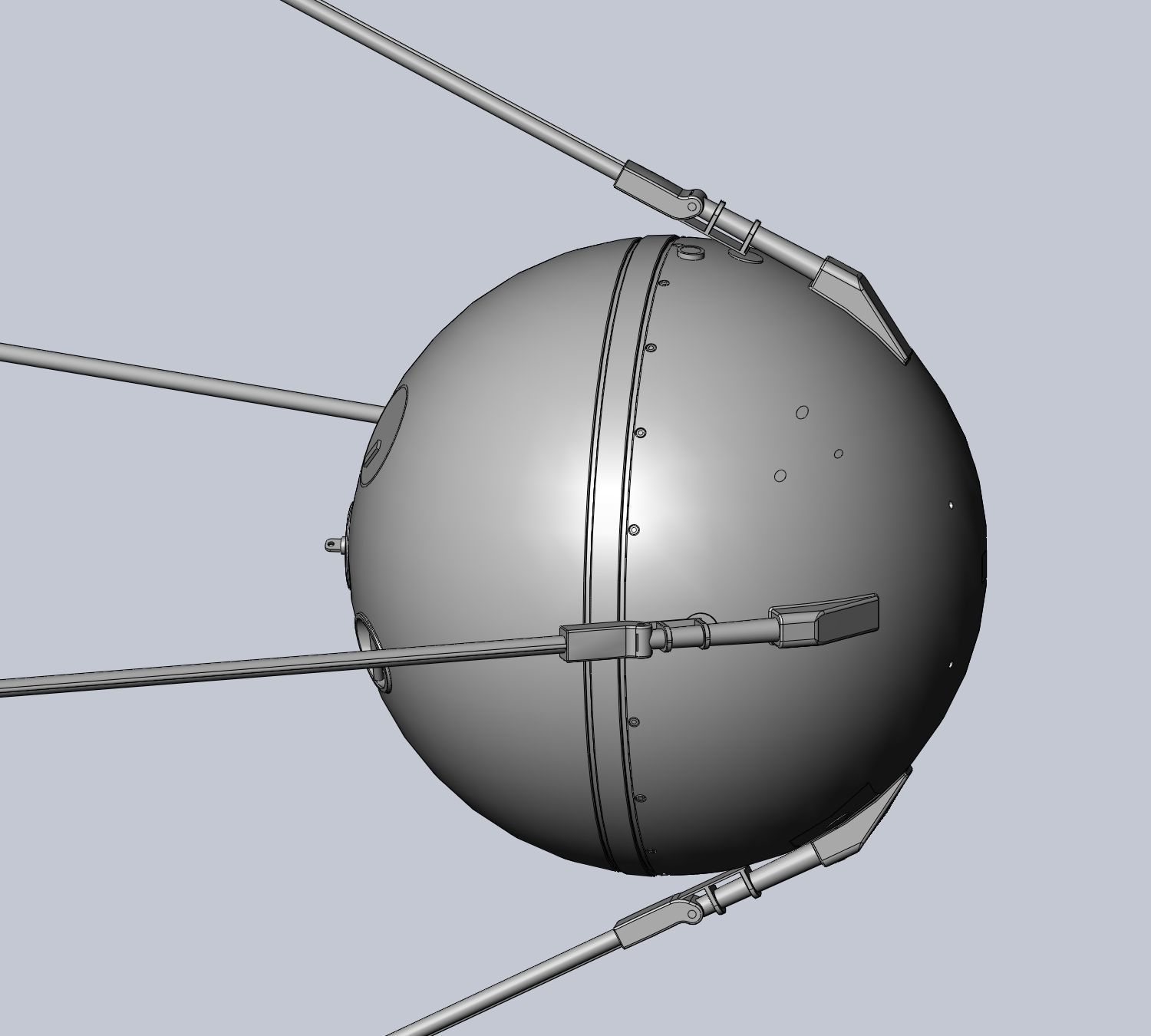 Sputnik Satellite 3D-Printable Detailed Scale Model 3D print model_24