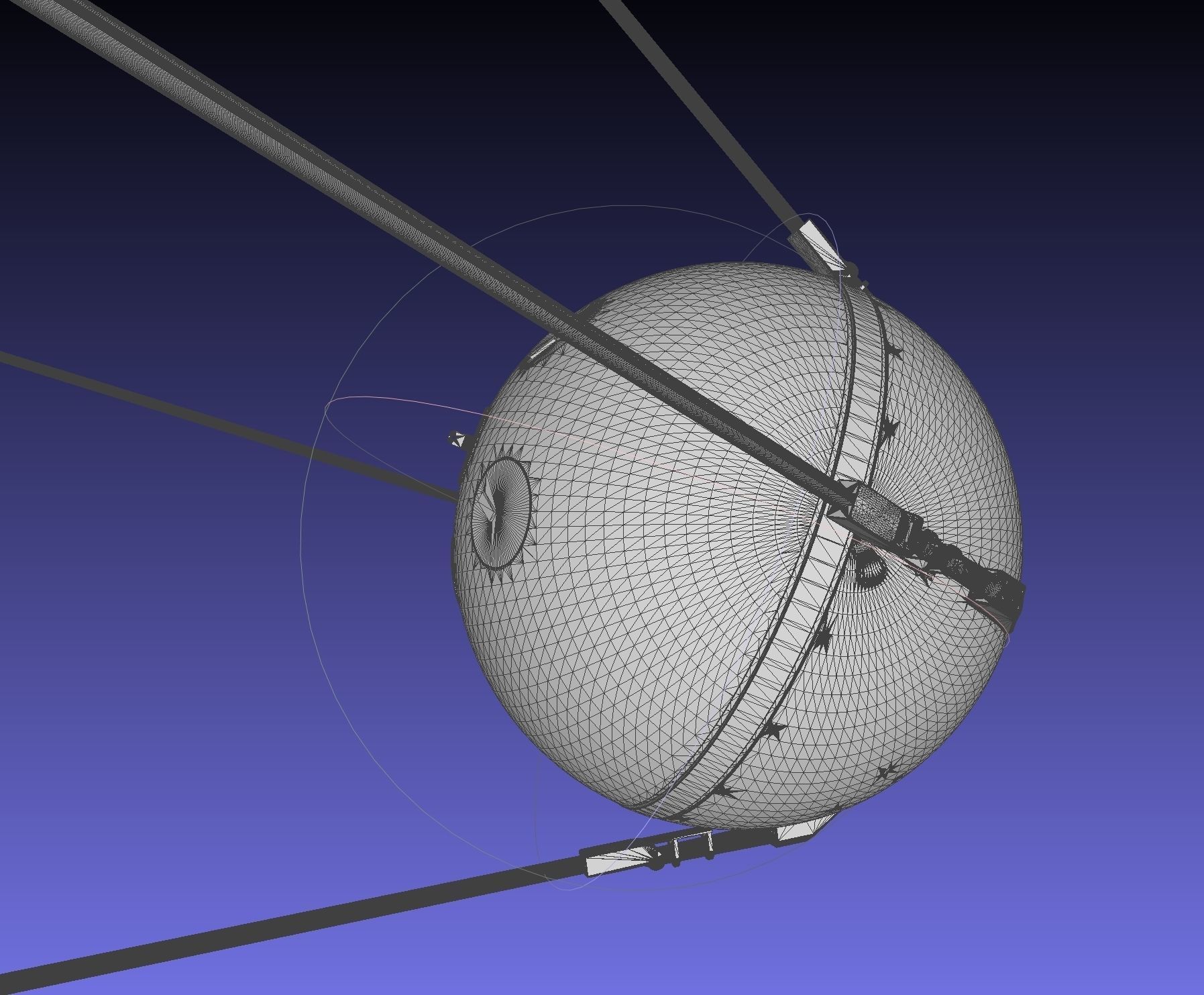 Sputnik Satellite 3D-Printable Detailed Scale Model 3D print model_11