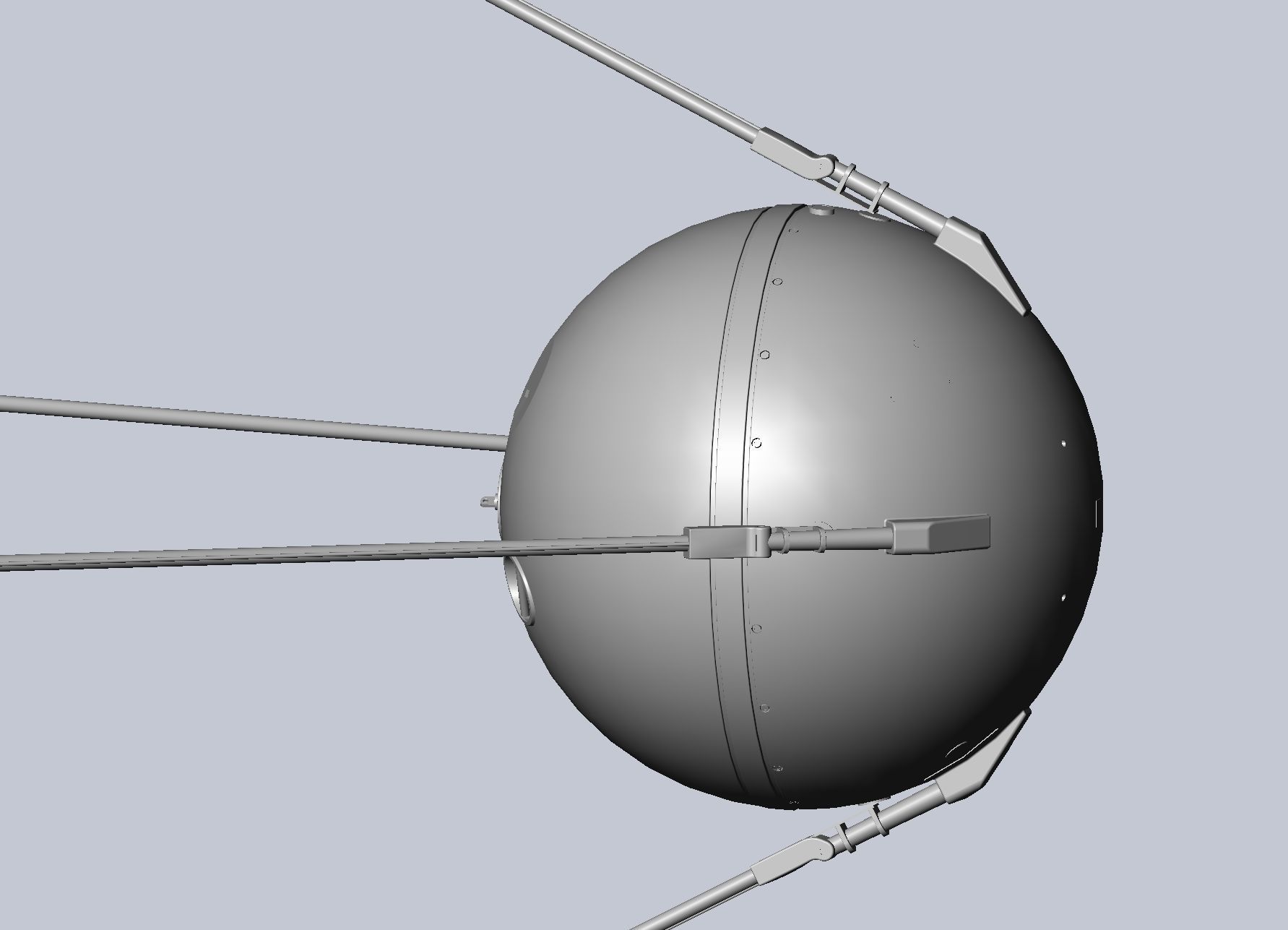 Sputnik Satellite 3D-Printable Detailed Scale Model 3D print model_3