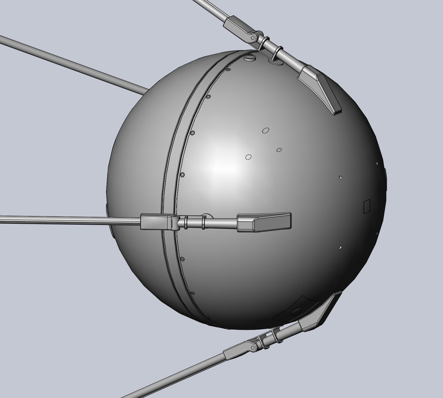 Sputnik Satellite 3D-Printable Detailed Scale Model 3D print model_27