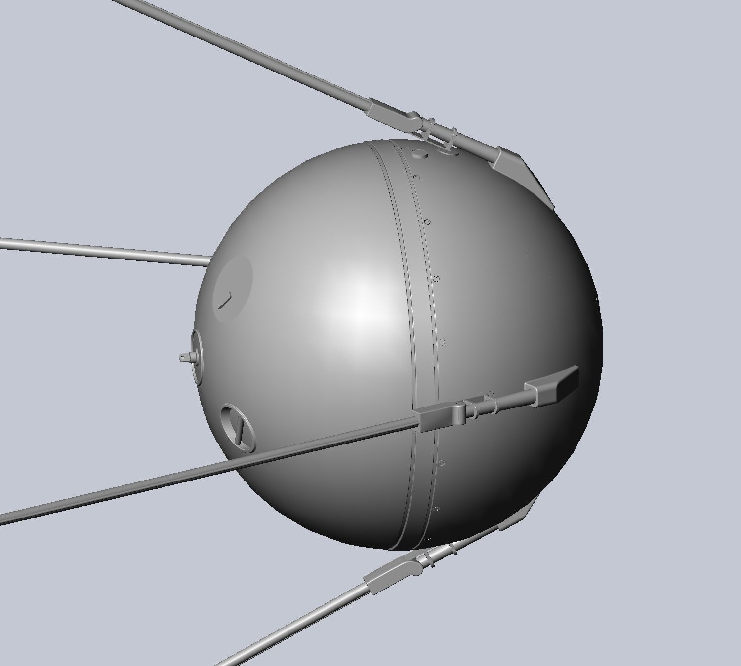 Sputnik Satellite 3D-Printable Detailed Scale Model 3D print model_25