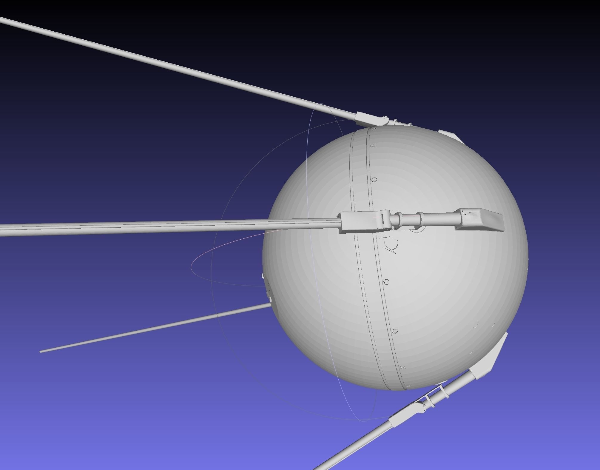 Sputnik Satellite 3D-Printable Detailed Scale Model 3D print model_38