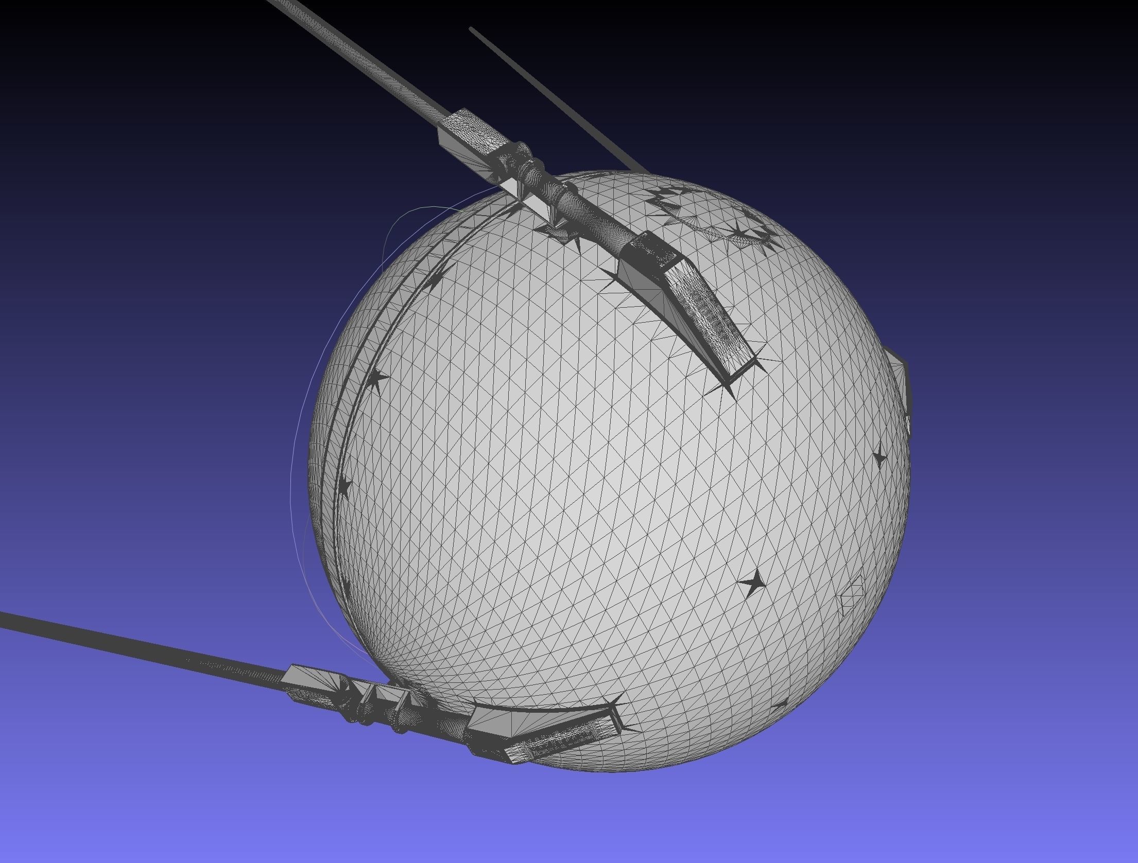 Sputnik Satellite 3D-Printable Detailed Scale Model 3D print model_10