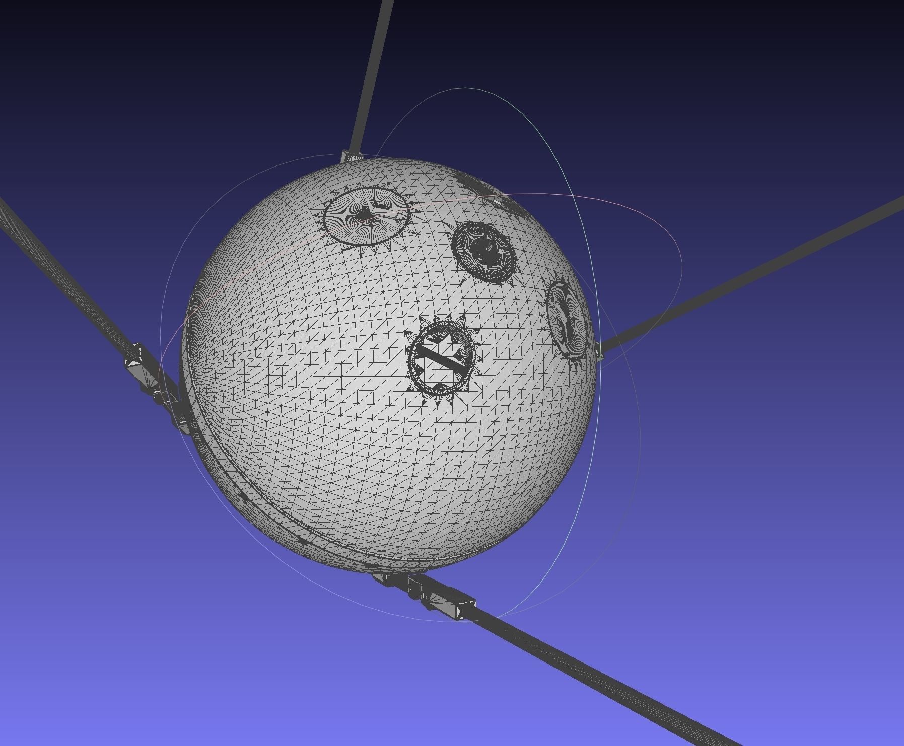 Sputnik Satellite 3D-Printable Detailed Scale Model 3D print model_6