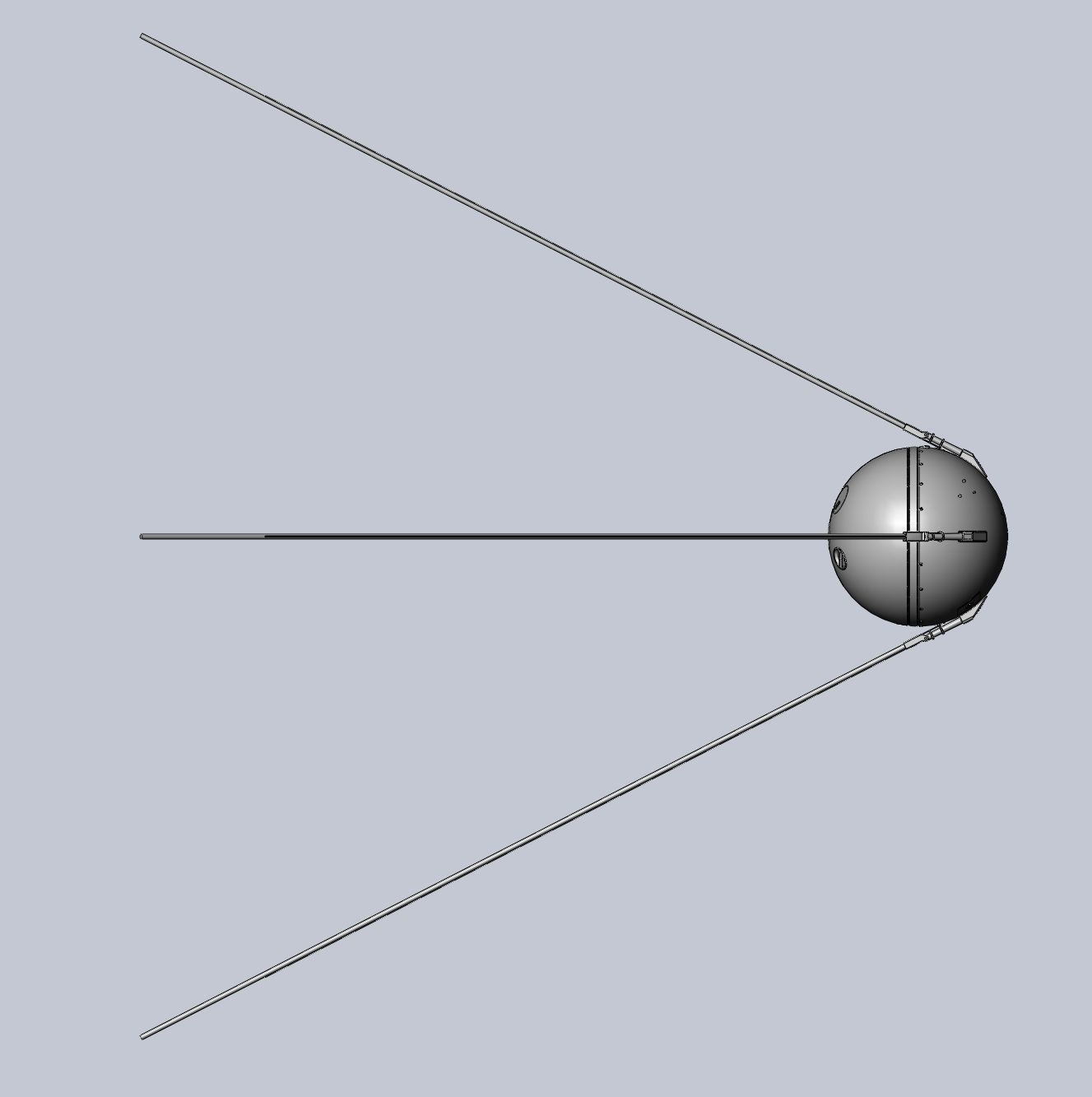 Sputnik Satellite 3D-Printable Detailed Scale Model 3D print model_34