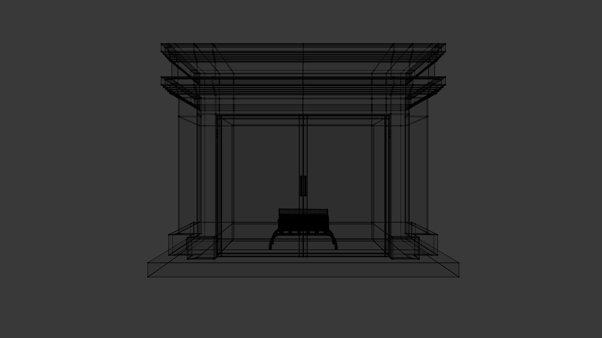 Living Room Fireplace Low-poly 3D model_13