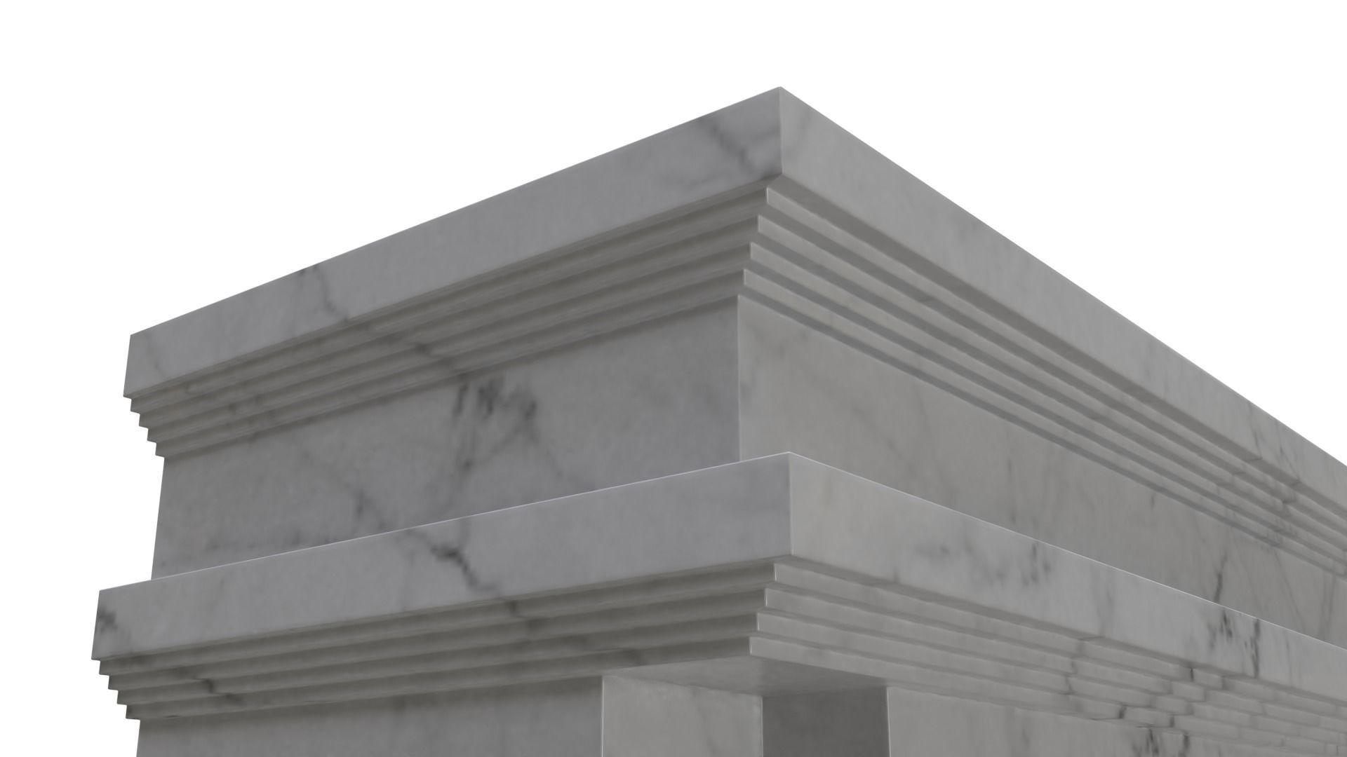 Living Room Fireplace Low-poly 3D model_8