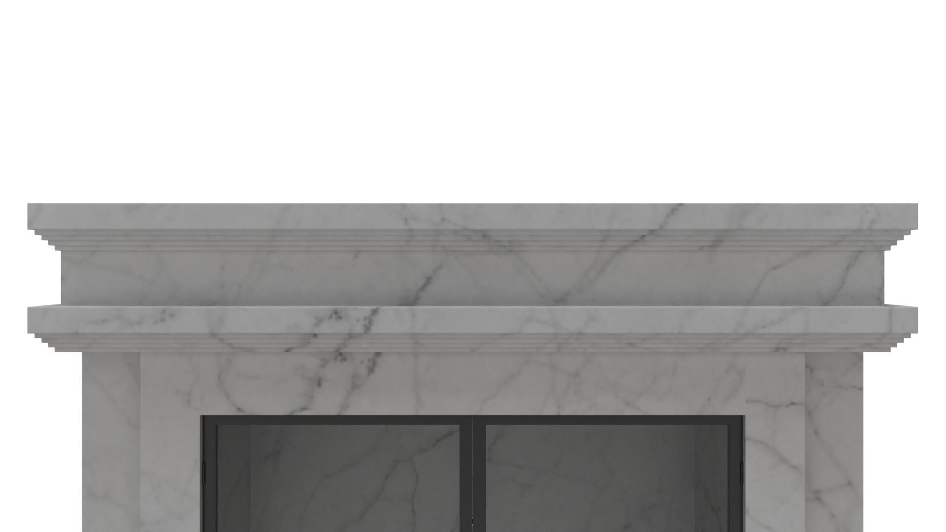 Living Room Fireplace Low-poly 3D model_6
