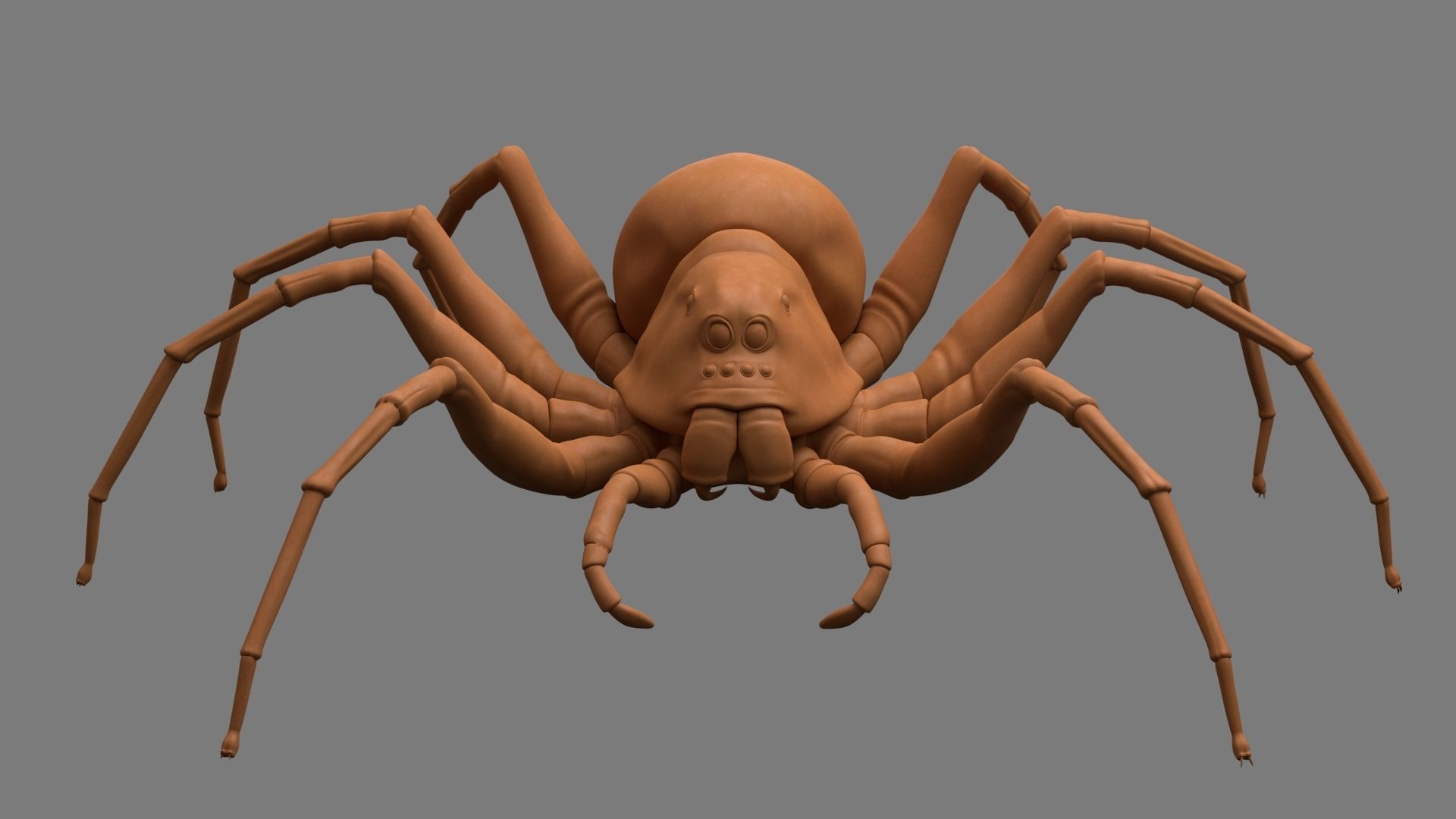 Spider Low-poly 3D model_3