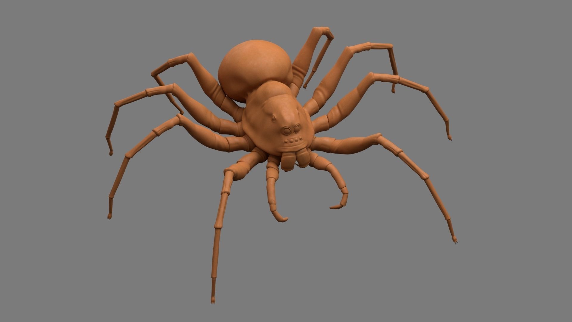 Spider Low-poly 3D model_2