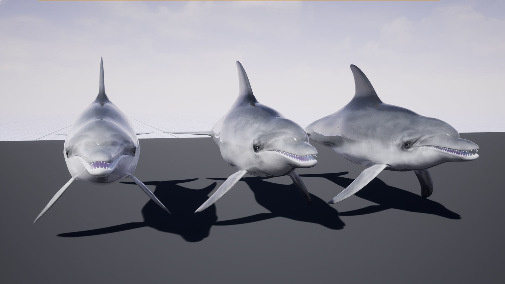 Dolphin Animation Pack - UE4 3ds Max Low-poly 3D model_7