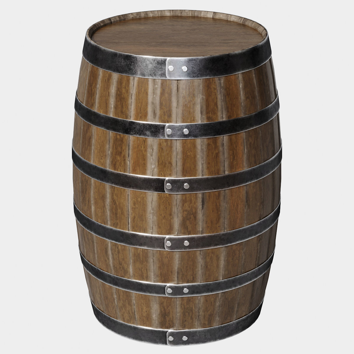 Wooden Barrel 8k 3D model_1