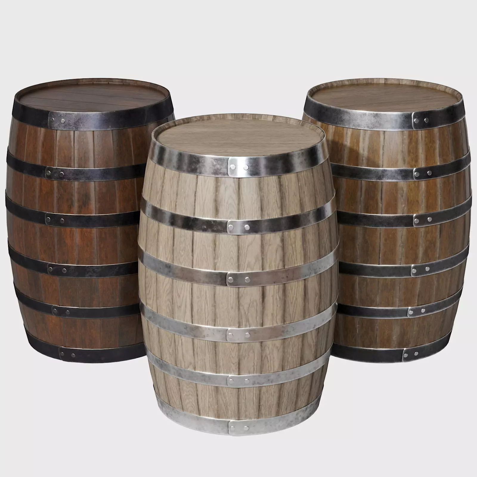 Wooden Barrel 8k 3D model_0