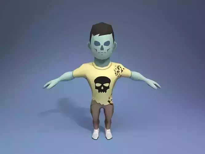 Zombie collection cartoon wearing t-shirt 