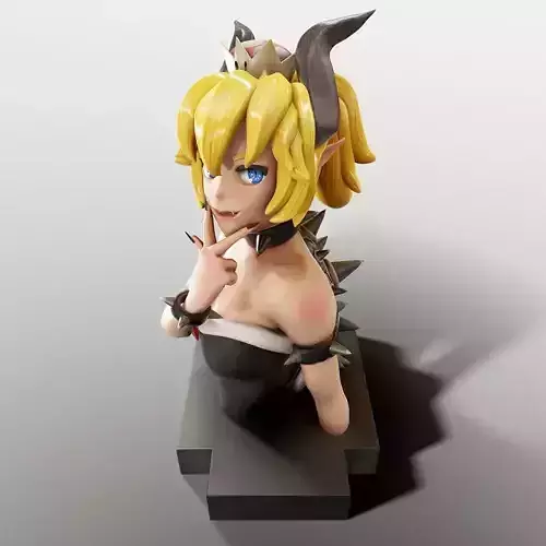Bowsette bust of female anime character