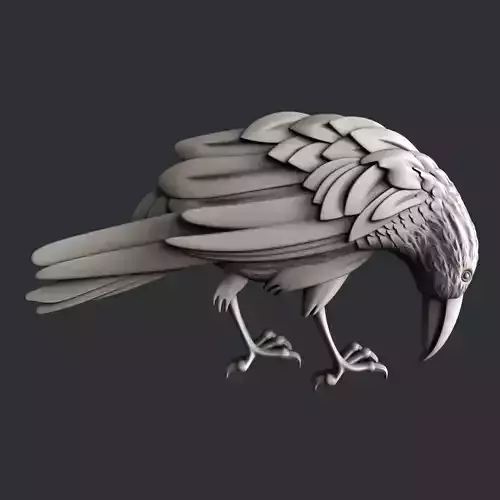 3d STL models for CNC raven