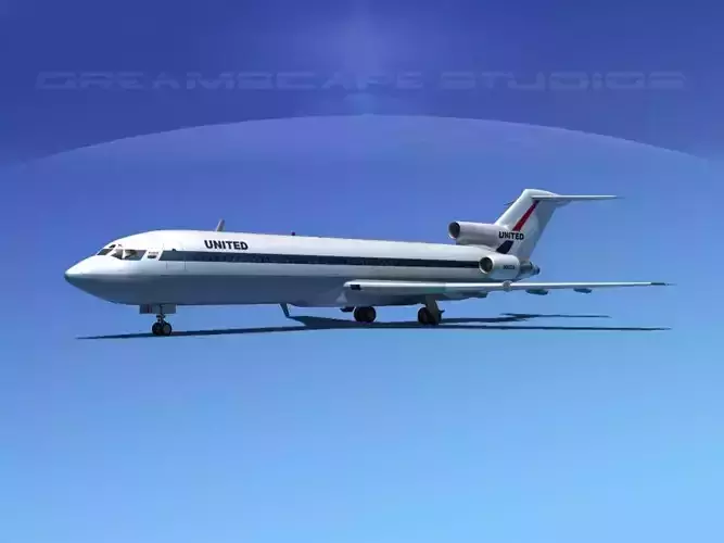 Boeing 727-200 United Airlines 1 3D model