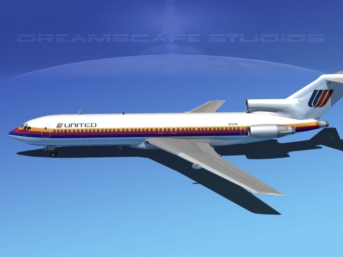Boeing 727-200 United Airlines 2 3D model_14