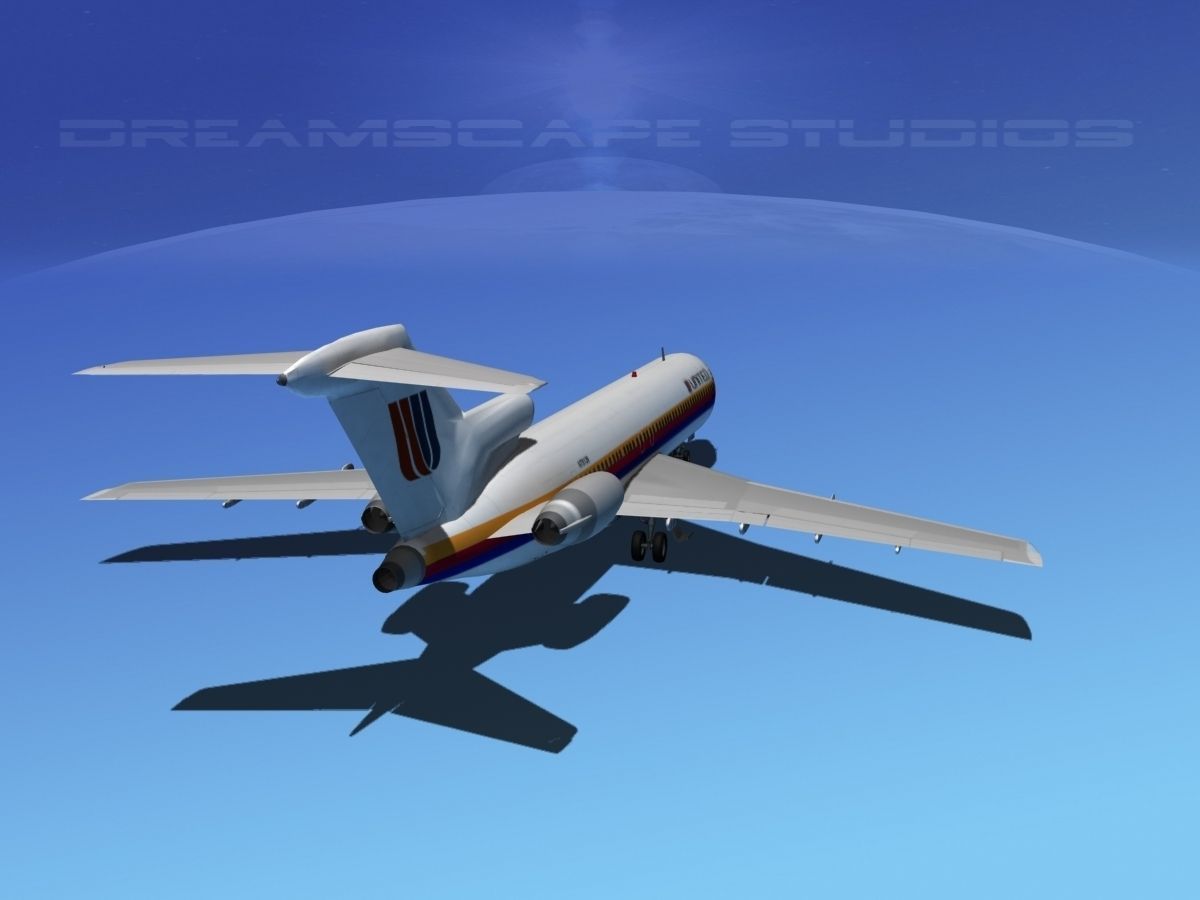 Boeing 727-200 United Airlines 2 3D model_11