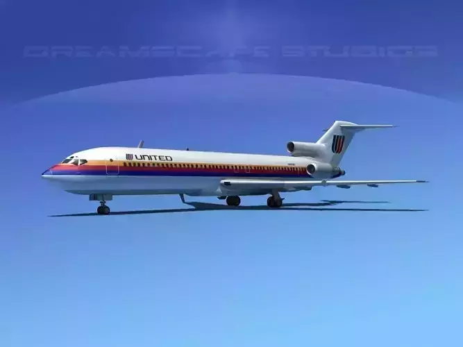Boeing 727-200 United Airlines 2 3D model