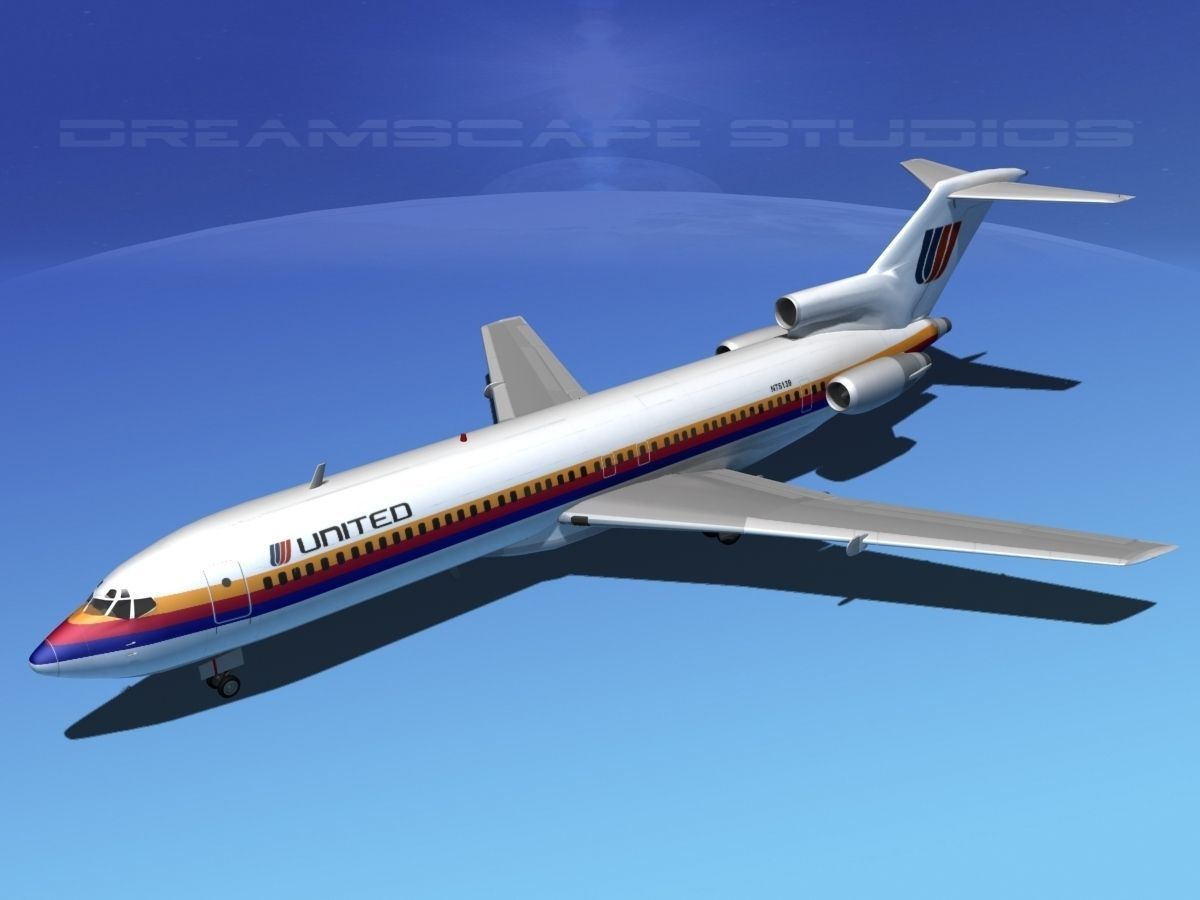 Boeing 727-200 United Airlines 2 3D model_15