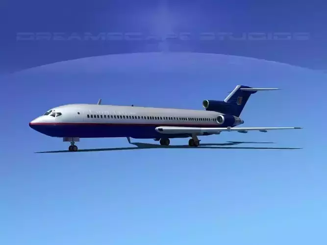 Boeing 727-200 United Airlines 3 3D model