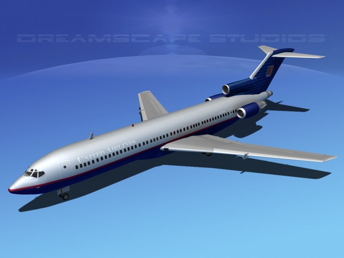 Boeing 727-200 United Airlines 3 3D model_15