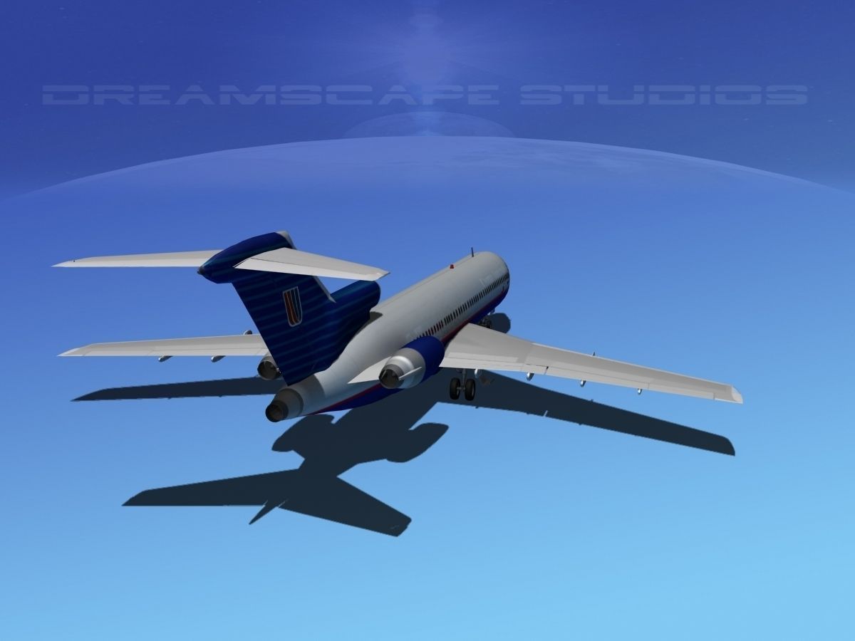 Boeing 727-200 United Airlines 3 3D model_10