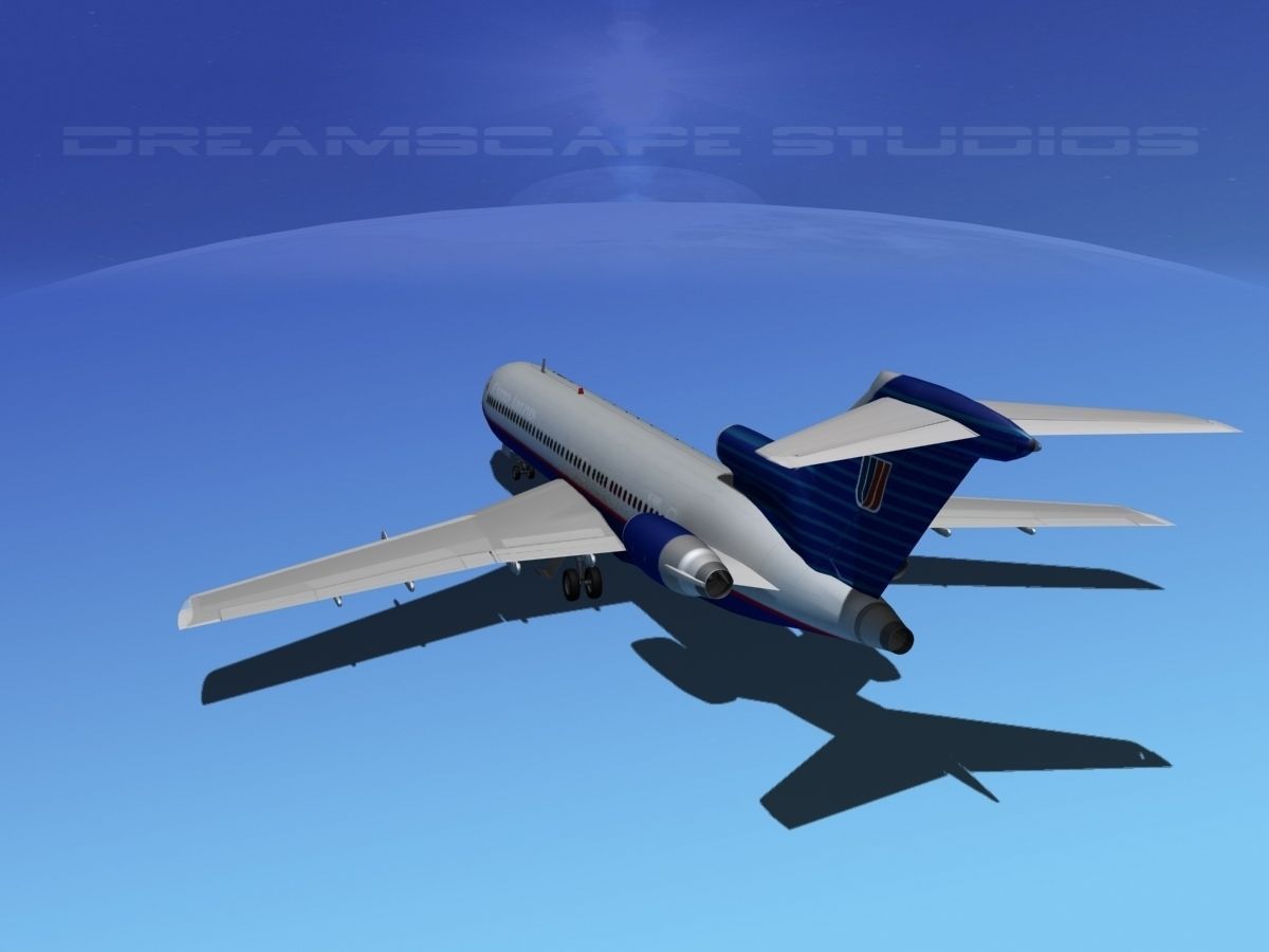 Boeing 727-200 United Airlines 3 3D model_12