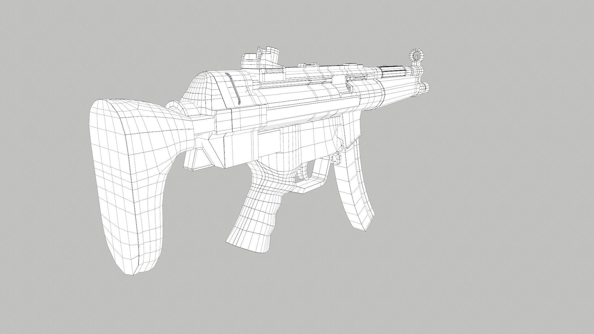 HK MP5 A3 Low-poly 3D model_13