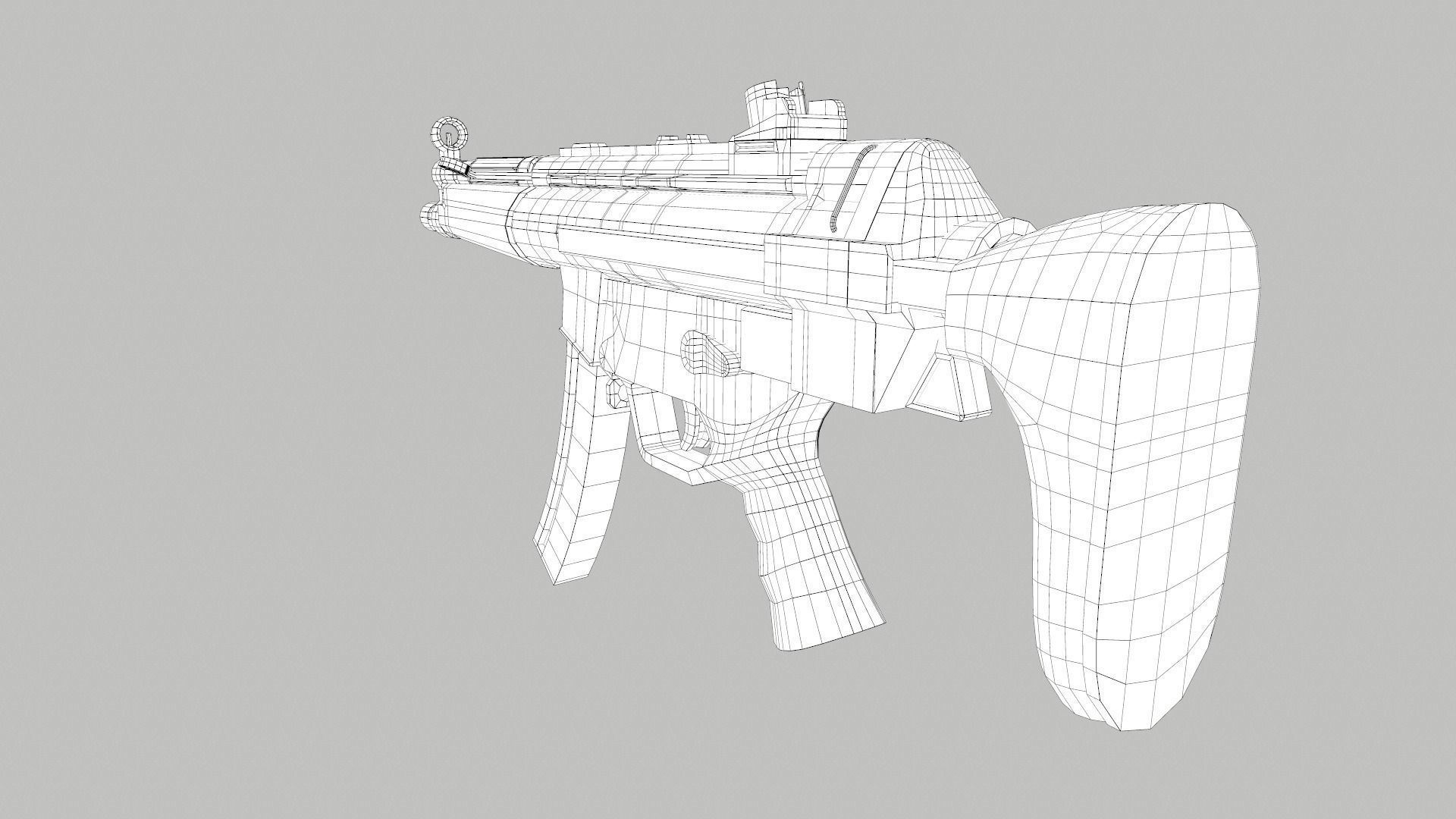 HK MP5 A3 Low-poly 3D model_17