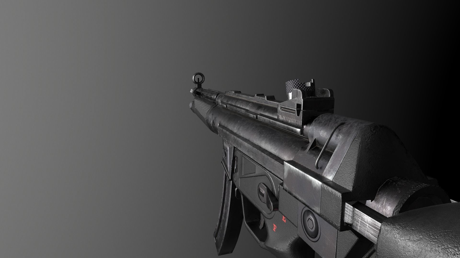 HK MP5 A3 Low-poly 3D model_11