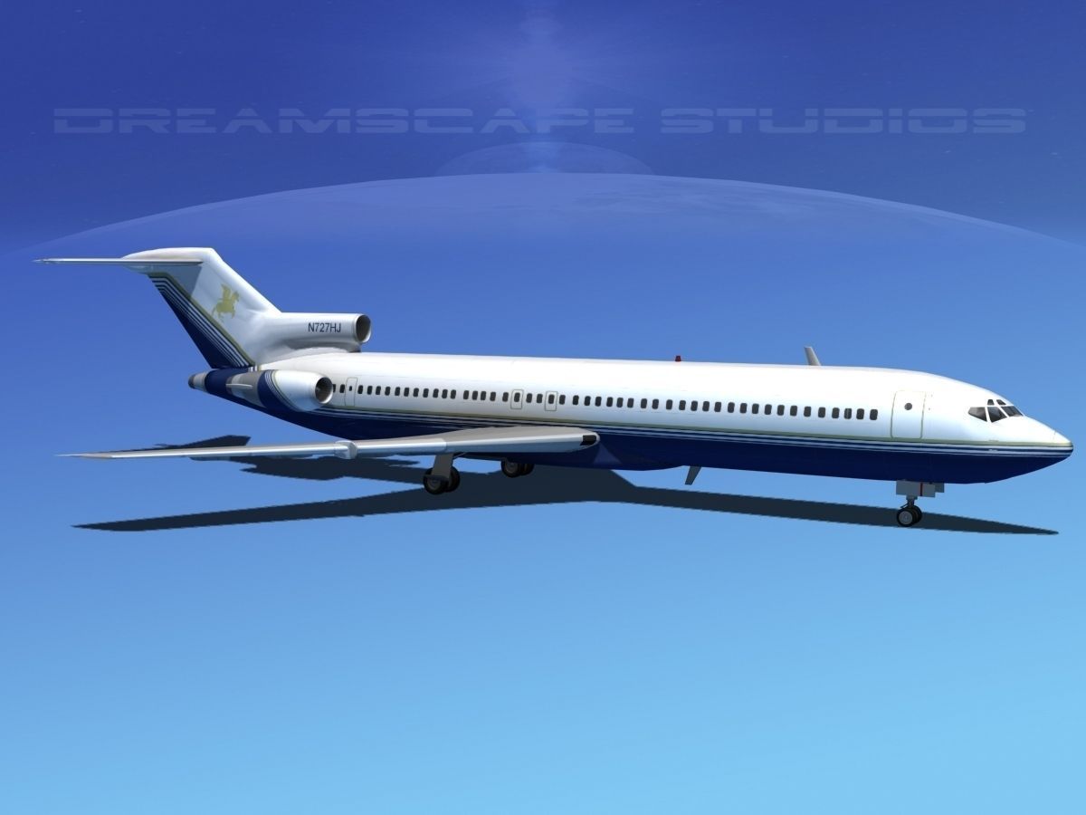 Boeing 727-200 United Holdings 3D model_5