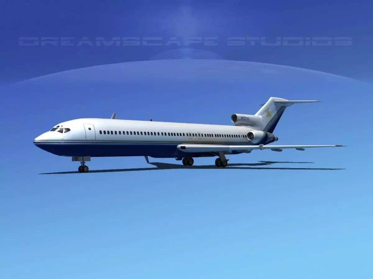 Boeing 727-200 United Holdings 3D model_0