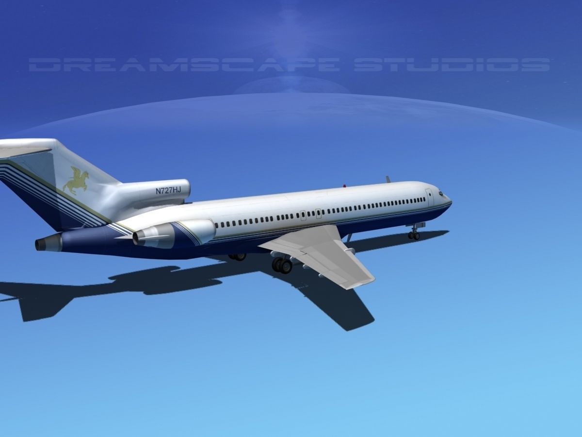 Boeing 727-200 United Holdings 3D model_11