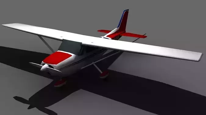 Cessna 172 Low-poly 3D model