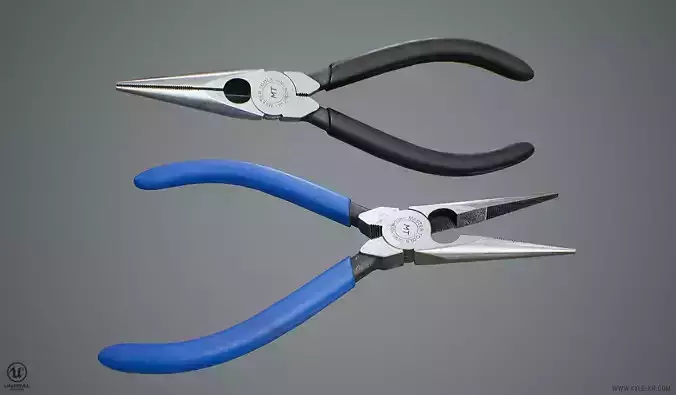 Needle Pliers Low-poly 3D model