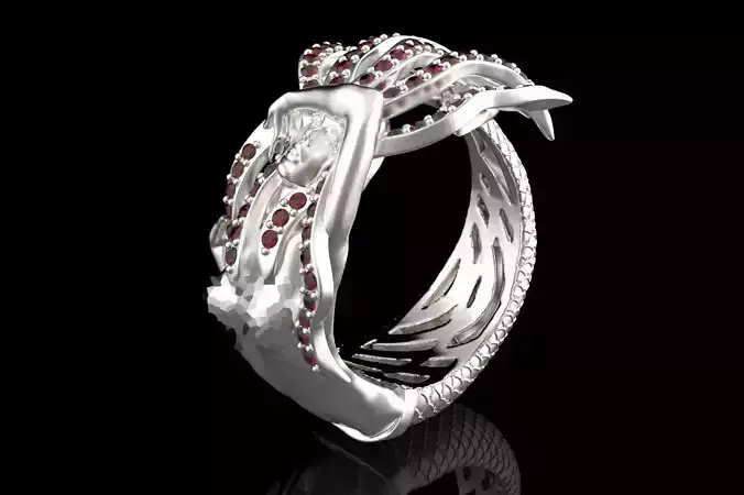 Mermaid ring 3D print model