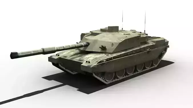CHALLENGER 2 british armoured tank Low-poly 3D model