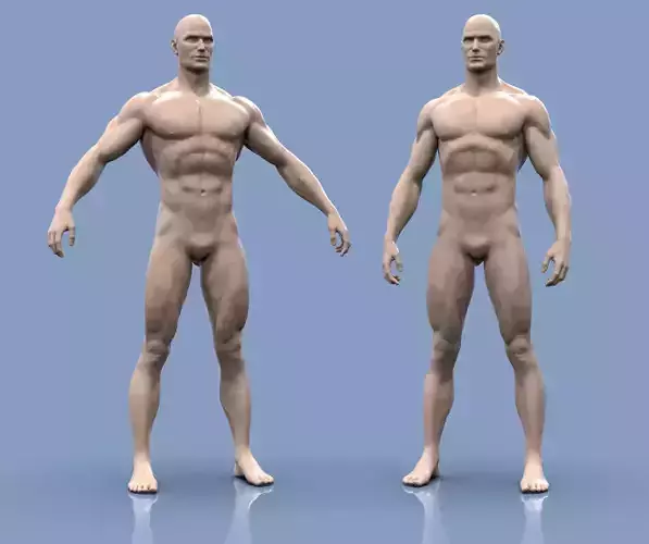 Base mesh male body 3D print model