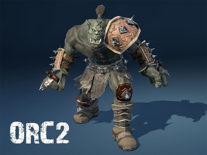 Orc 2 animated character Low-poly 3D model
